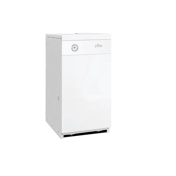 Фото Котел газовый Ferroli TORINO 12,5 энергонезависимый, напольный, 1 конт, откр. кам. сгор.  — купить в Москве