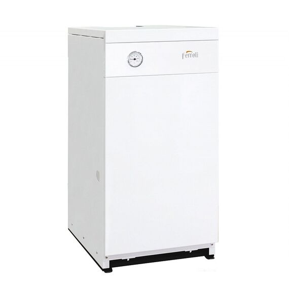 Фото Котел газовый Ferroli TORINO 50 энергонезависимый, напольный, 1 конт, откр. кам. сгор.  — купить в Москве