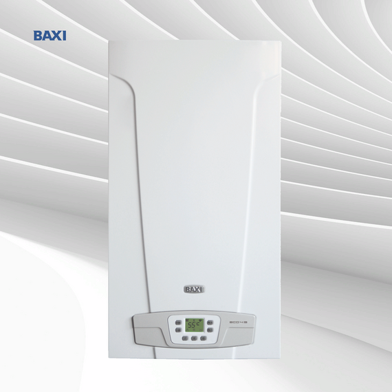 Фото Котел газовый BAXI ECO-4s 10 F (10 кВт) двухконтурный настенный закрытая камера сгорания  — купить в Москве