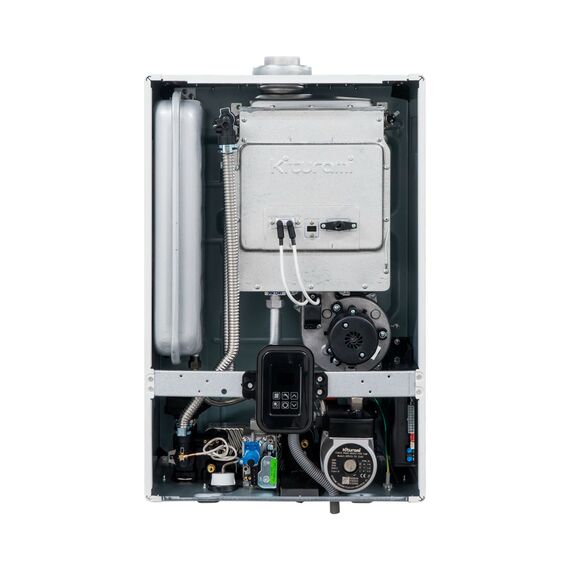 Фото Котел газовый KITURAMI World Alpha S-24 настенный, 2 конт, закр. кам. сгор, нерж. , изображение 4 — купить в Москве