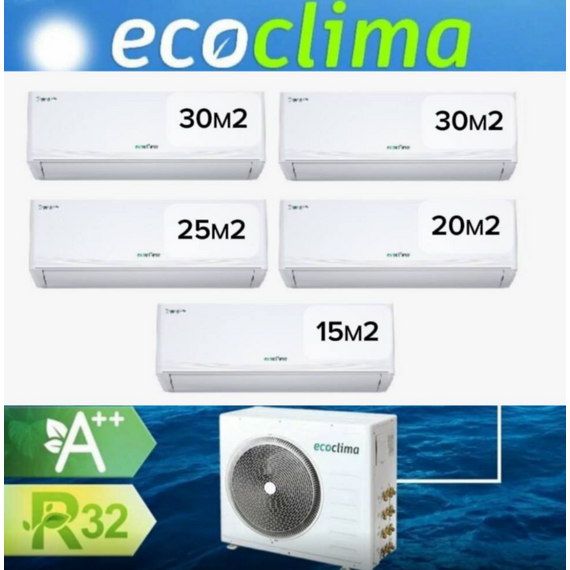 Фото Наружный блок Ecoclima, инверторная, белый, площадь 120 м?, CM5-TC42/4R2  — купить в Москве