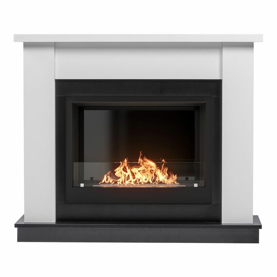 Фото Каминокомплект: Биокамин Firelight BFP/P-2520, портал Canto 25 белый  — купить в Москве