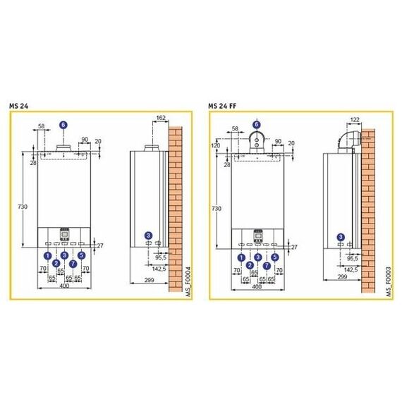 Фото Котел газовый DE DIETRICH ZENA MS 24 FF настенный, 1 конт, зкс , изображение 10 — купить в Москве