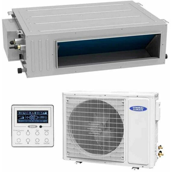 Фото Канальный кондиционер General Climate GC-DNE24HWF/GU-UE24HF, 55-79 м?, пульт ДУ  — купить в Москве