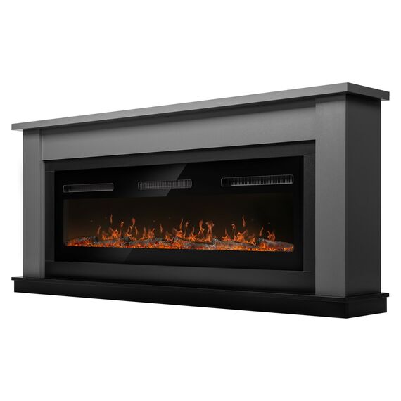 Фото Каминокомплект: Очаг Electrolux Infinity EFP/P-1600ULS N, портал Canto Long графит, черный  — купить в Москве