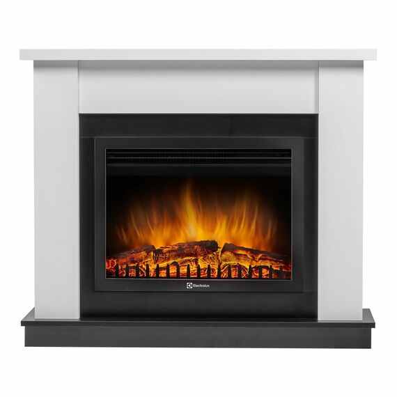 Фото Каминокомплект Firelight: Очаг EFP/P-2520LS N , портал Canto 25 белый  — купить в Москве