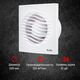 Вентилятор вытяжной Ballu BAF-AR 100, D100 мм, 31 дБ, 110 м3/ч, обратный клапан, цвет белый — фото , цена, характеристики